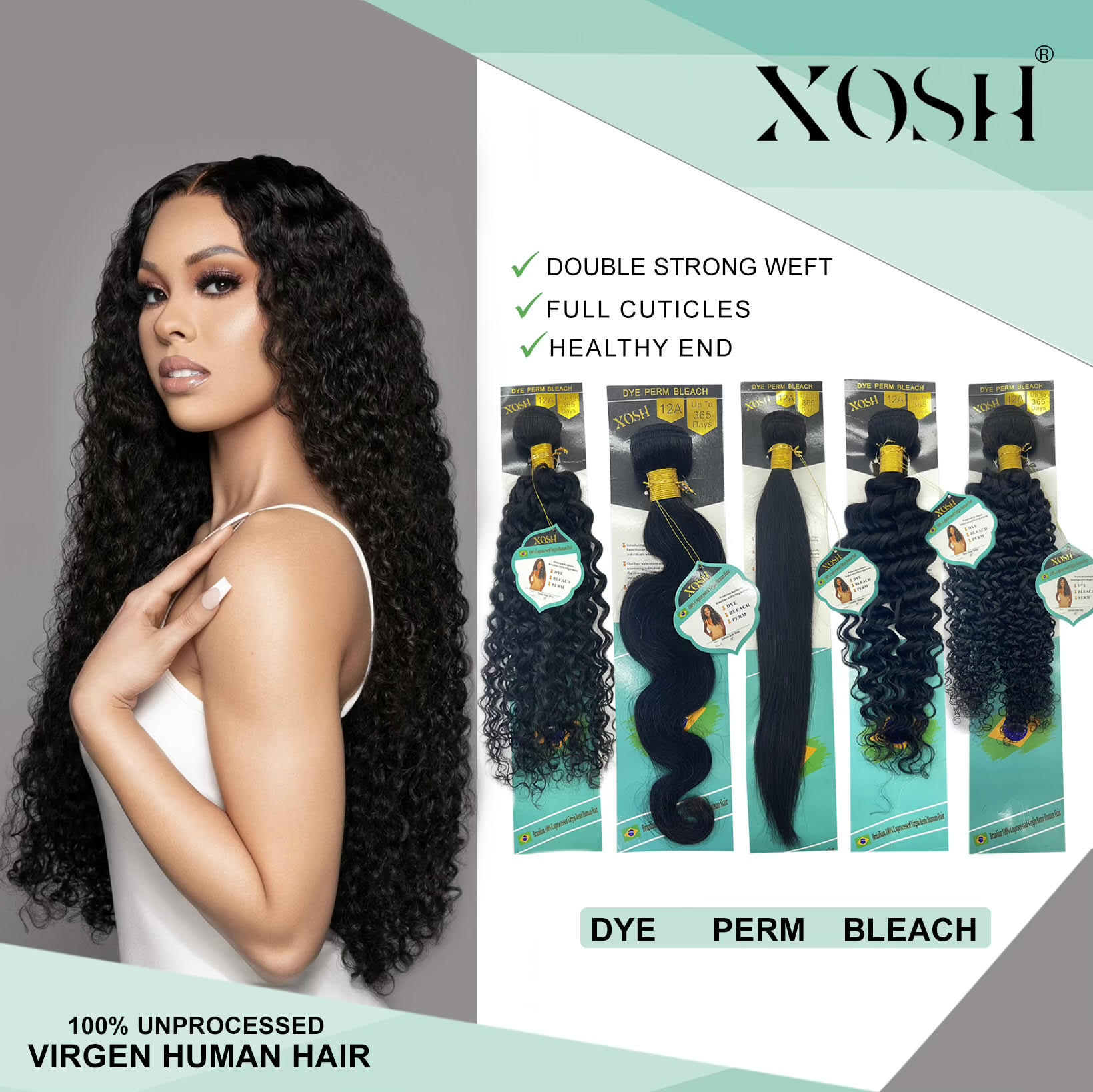 Xosh 100% Unprocessed Virgin Human Hair