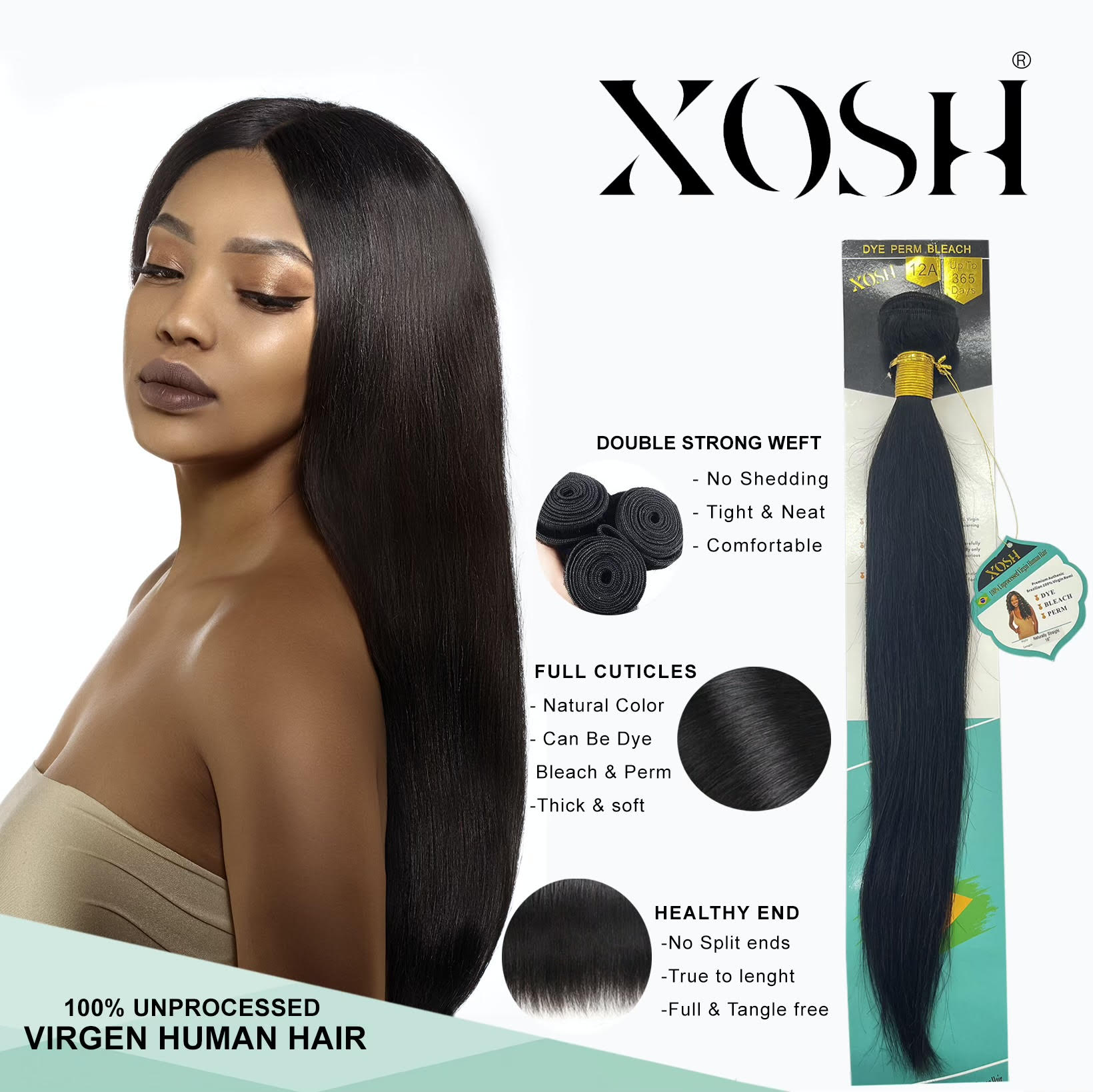 Xosh 100% Unprocessed Virgin Human Hair