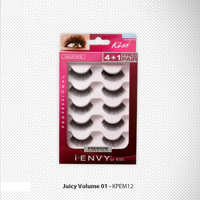 Kiss i-Envy Juicy Volume 4+1 Free Pairs Lashes