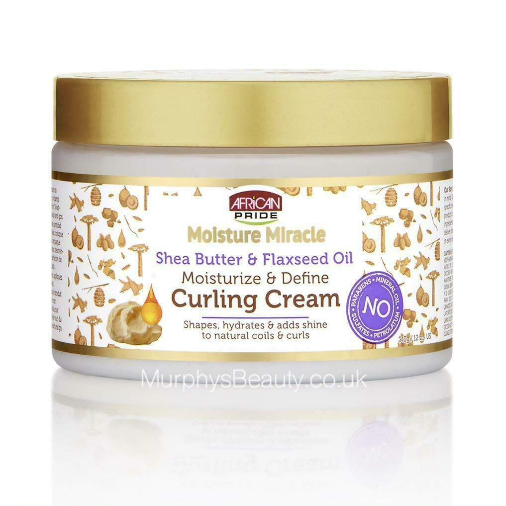 African Pride Moisture Miracle Shea Butter & Flaxseed Oil Curling Cream