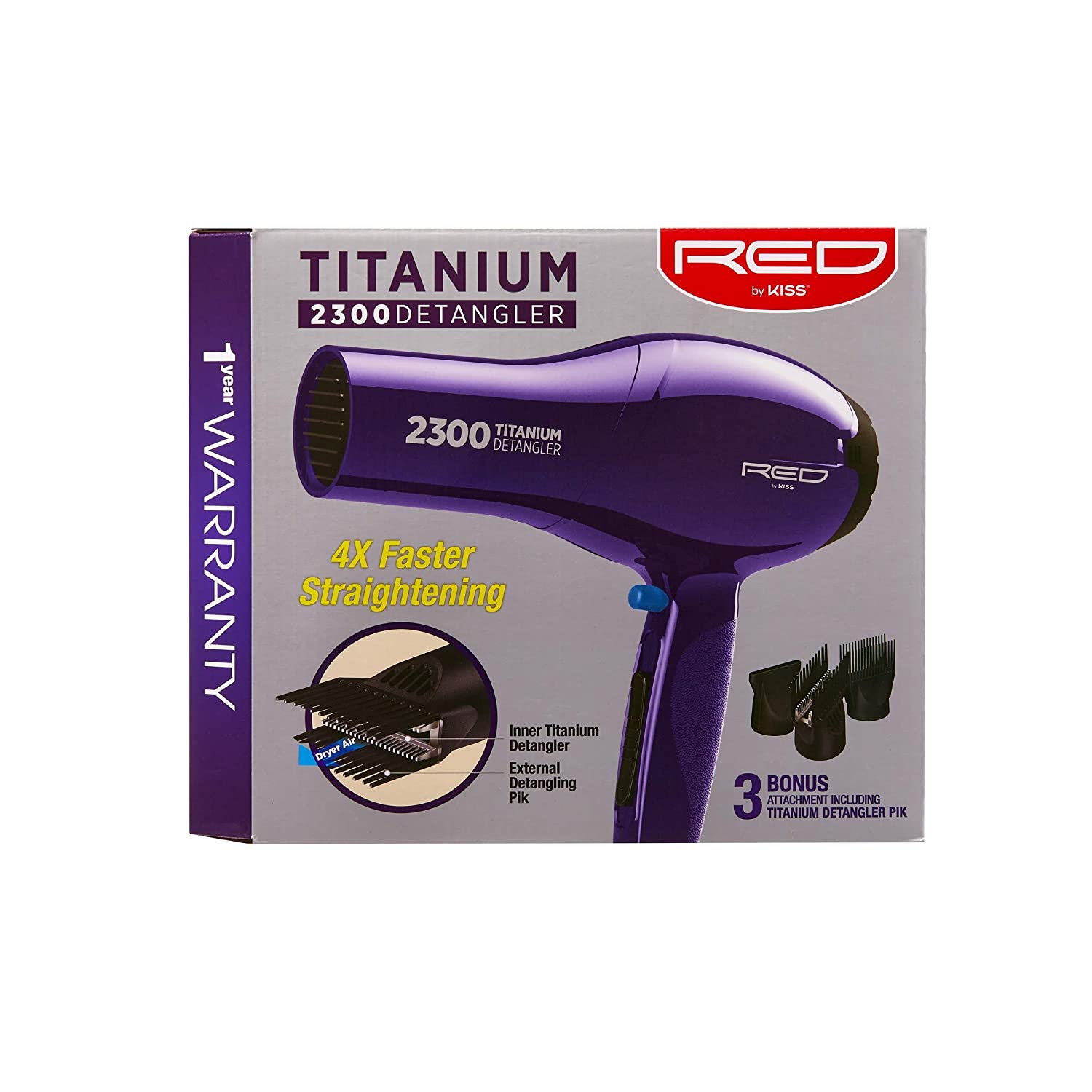 Red by Kiss 2300 Titanium Detangler