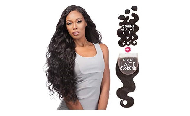 Sensationnel Bare & Natural Virgin Hair - Lace Closure Bundle Deal (Body Wave)