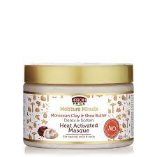 African Pride Moisture Miracle Moroccan Clay & Shea Butter Heat Activated Masque