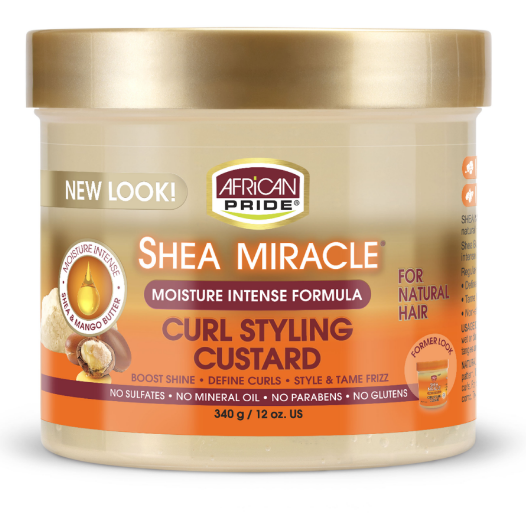 African Pride Shea Butter Miracle Curl Styling Custard 12 oz