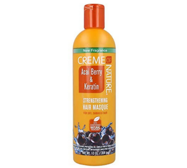 Creme of Nature Acai Berry & Keratin Strengthening Hair Masque for Dry Damaged Hair