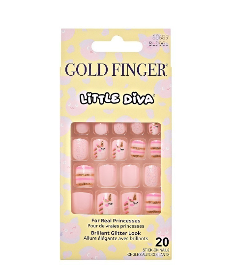 Kiss Gold Finger Little Diva Sticker Nails