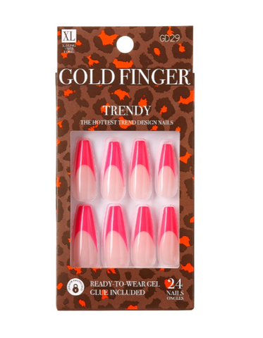 Gold Finger Trendy Nails - Cuteness Overload