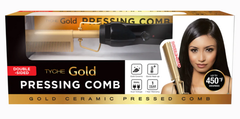 Nicka K Gold Pressing Comb - Double Sided