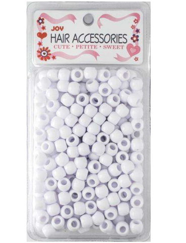 Annie Joy Large Hair Beads 240Ct White