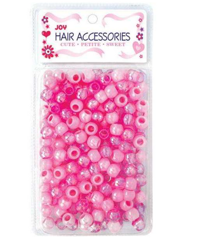 Annie Joy Large Hair Beads 240Ct Pink Metallic Asst