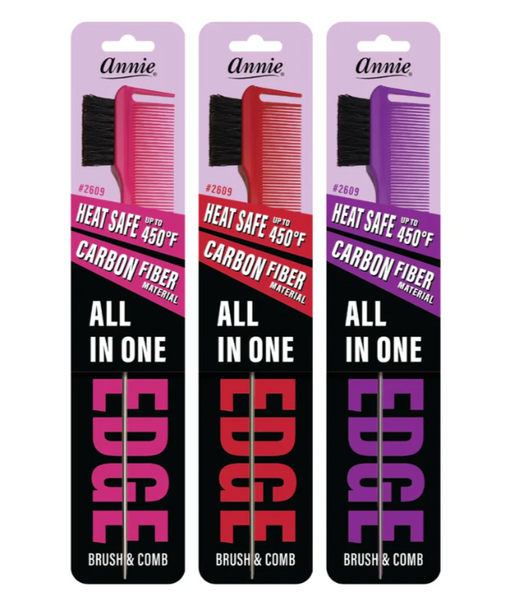 Annie All-In-One Edge Brush Natural Boar Bristle Asst.