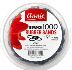 Annie Rubber Bands 1000Ct Black