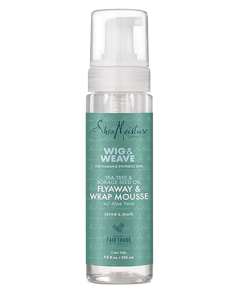 SheaMoisture Mousse for Curly Hair, Wig or Weave, Tea Tree and Borage Seed Oil Styling Mousse