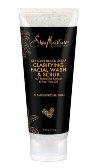 Shea Moisture African Black Soap Clarifying Facial Wash & Scrub