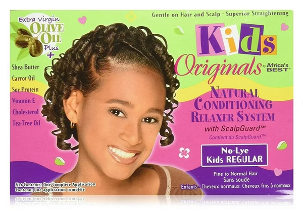 Africa's Best Kids Originals Relaxer System, Natural Conditioning, No-Lye, Kids Regular