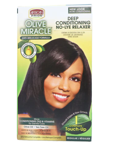 African Pride Olive Miracle Deep No-lye Relaxer, 1 Touch-up Regular