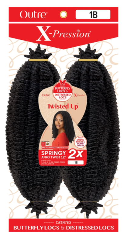 Outre Springy Afro Twist Crochet, Braiding Hair