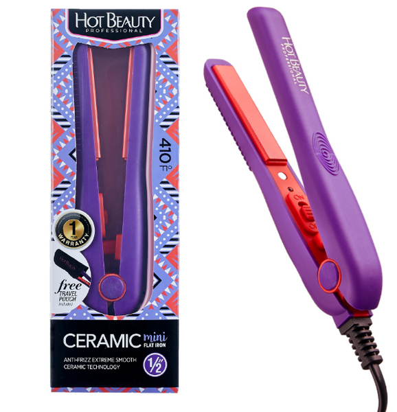 RED Hot Beauty Ceramic Mini Flat Iron 1/2"