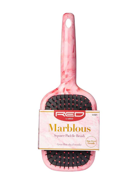 Red Marblous Paddle Brush