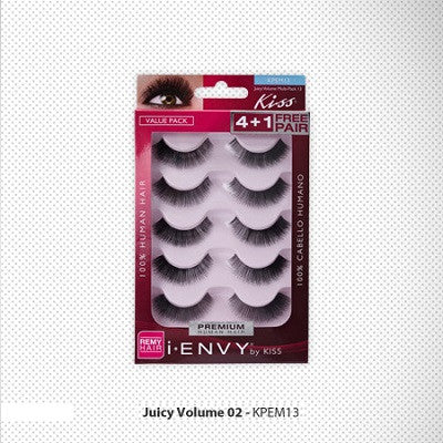 Kiss i-Envy Juicy Volume 4+1 Free Pairs Lashes