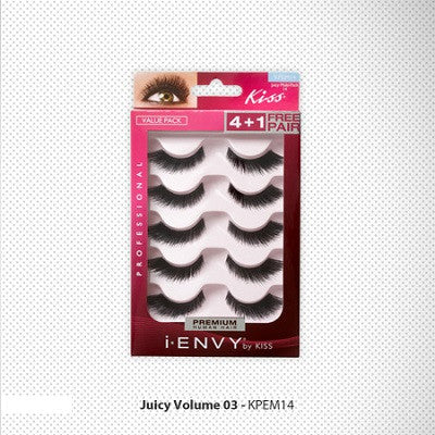Kiss i-Envy Juicy Volume 4+1 Free Pairs Lashes