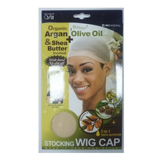 Organic Argan + Olive Oil & Shea Butter Treated Stocking Wig Cap