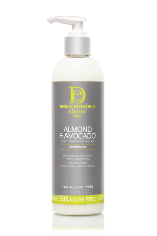 Design Essentials Natural Almond & Avocado Moisturizing & Detangling Sulfate-Free Shampoo & Conditioner