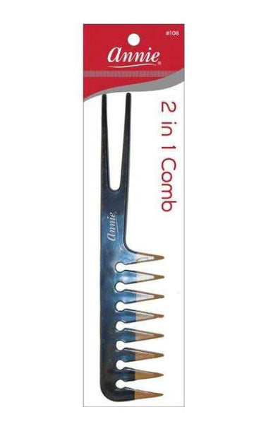 Annie 2 In 1 Comb Asst Color Two Tone