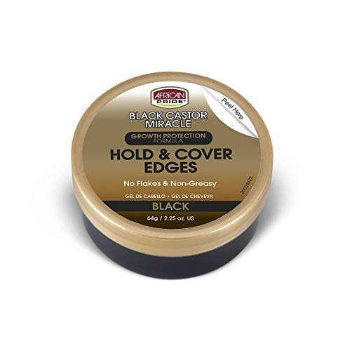 African Pride Black Castor Miracle Hold & Cover Edges Black