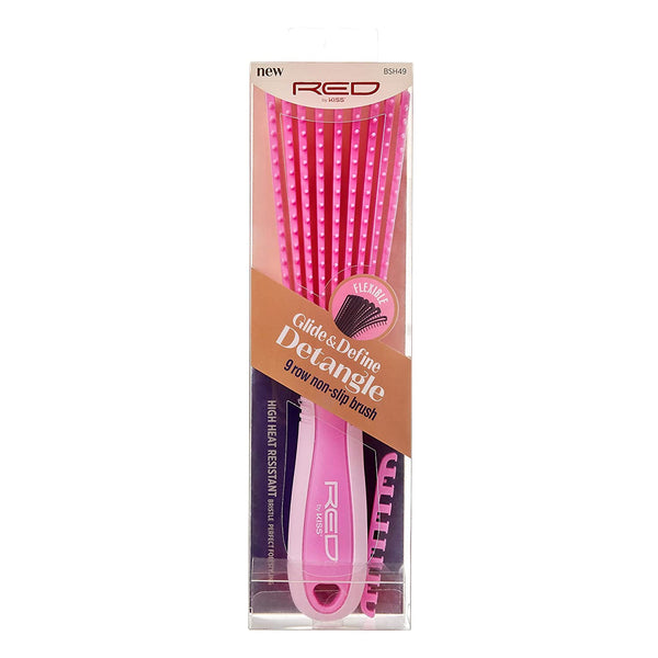 Red by Kiss Flexible Glide & Define Detangle 9row non-slip Brush