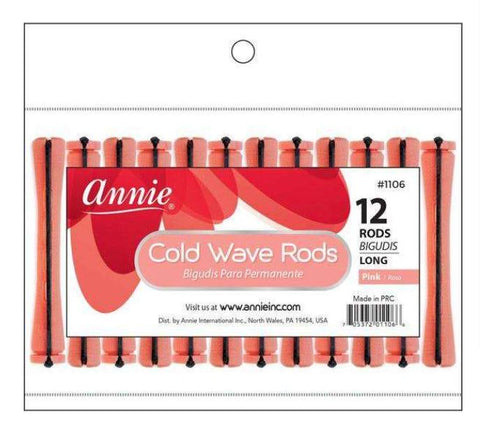 Annie Cold Wave Rod Long 12Ct Pink