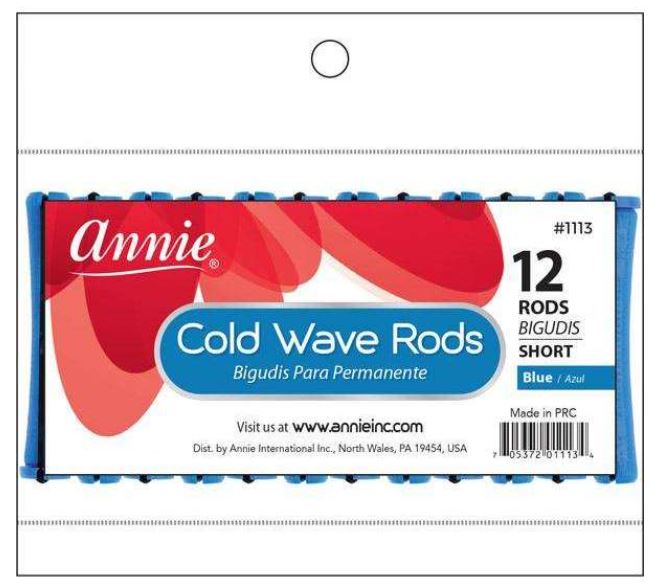 Annie Cold Wave Rod Short 12Ct Blue