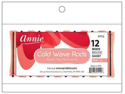 Annie Cold Wave Rod Short 12Ct Pink