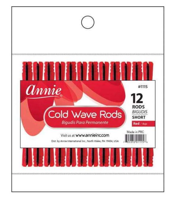 Annie Cold Wave Rod Short 12Ct Red
