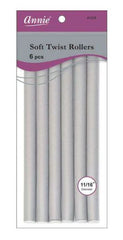 Annie Soft Twist Rollers 10in 6ct Gray
