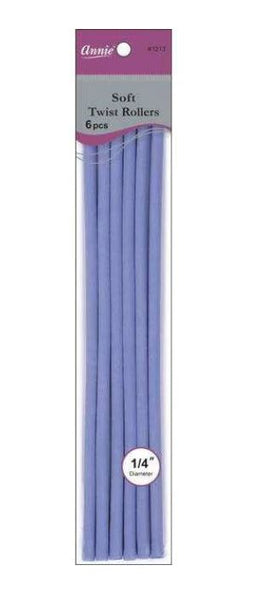 Annie Soft Twist Rollers 10in 6ct Lavender