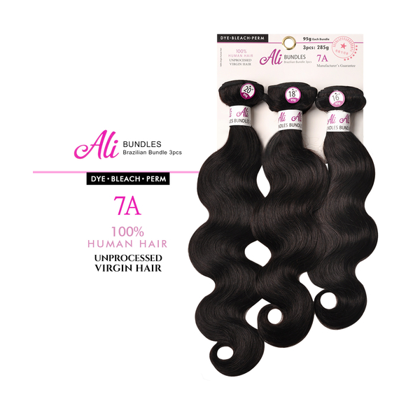 Ali 3 Bundles Pack Unprocessed Virgin Hair - Body Wave