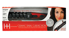 Hot & Hotter Ceramic Spiral Curling Iron 3/4" Barrel Size
