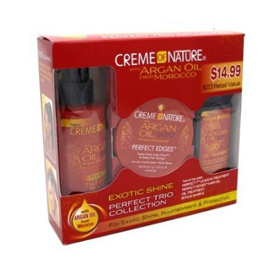 Creme of Nature Argan Oil Exotic Shine Perfect Trio Collection 3 Pcs Set