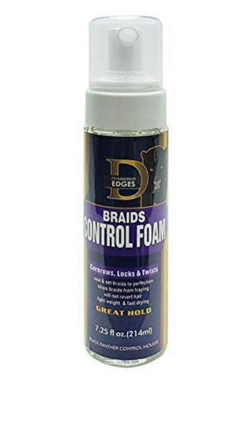 Diamond Edges Black Panther Braids Control Foam for Braids Mousse