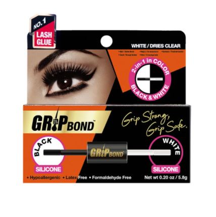 Grip Bond Latex-Free Lash Adhesive - Black & White/Dual Paddle or Brush