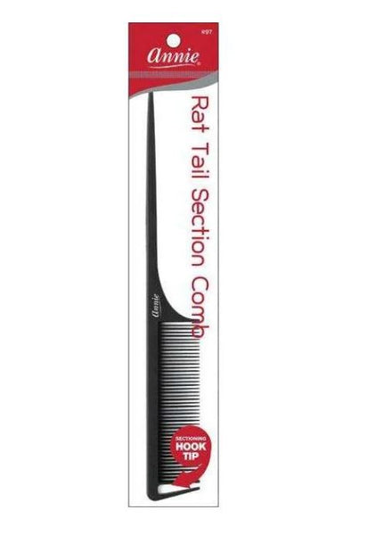 Annie Rat Tail Section Comb Black