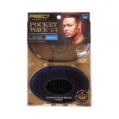 RED Premium Pocket Wave Brush X Bow Wow - Curved Palm Brush HARD