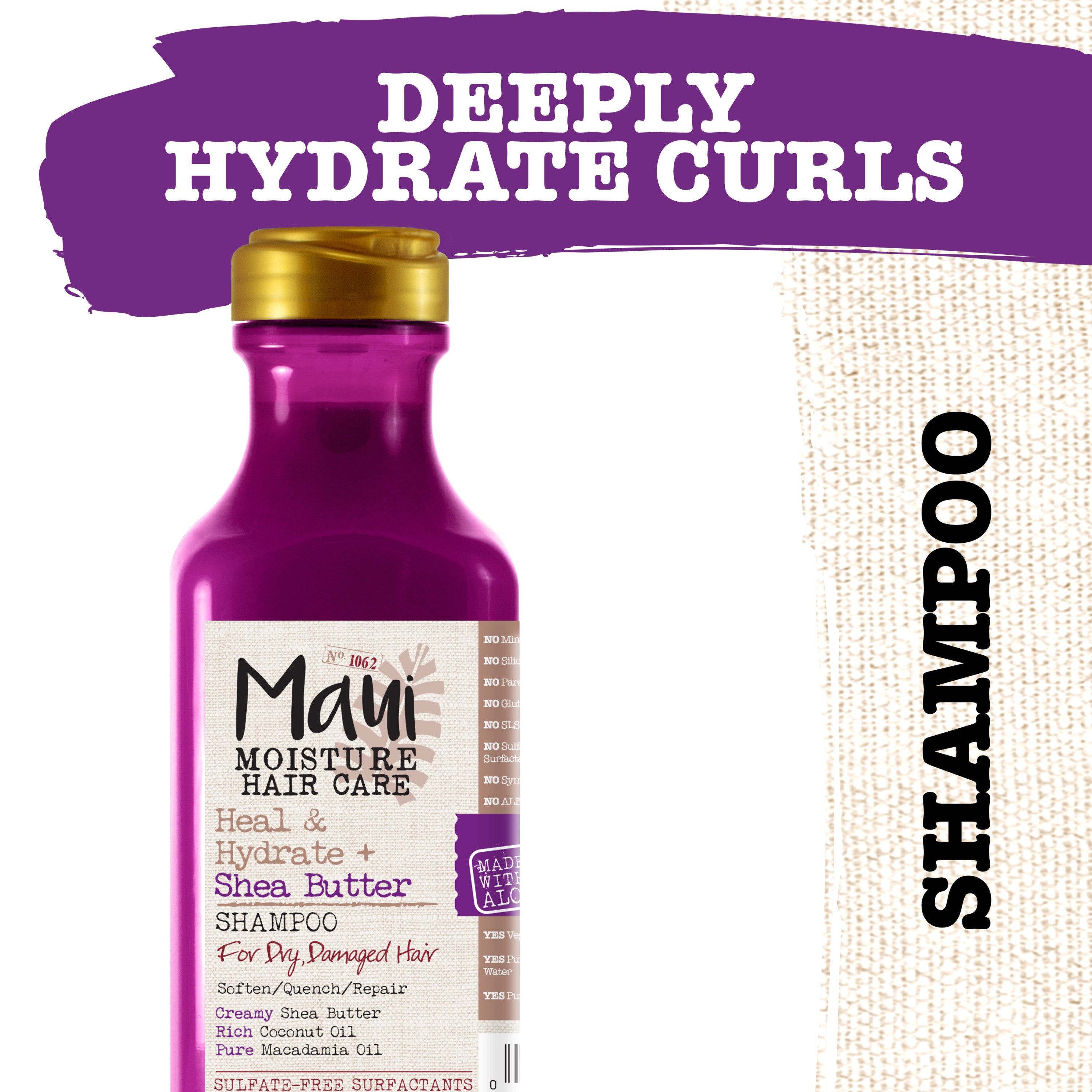 Maui Moisture Heal & Hydrate + Shea Butter Shampoo 13 oz.