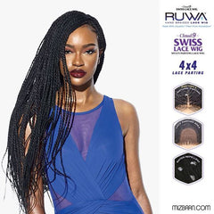 Synthetic Swiss Lace Wig - Senegal Twist 32"