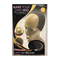 Q Fitt Make Your Own Wig Stretch Mesh 4" x 4" Lace Top Wig Cap